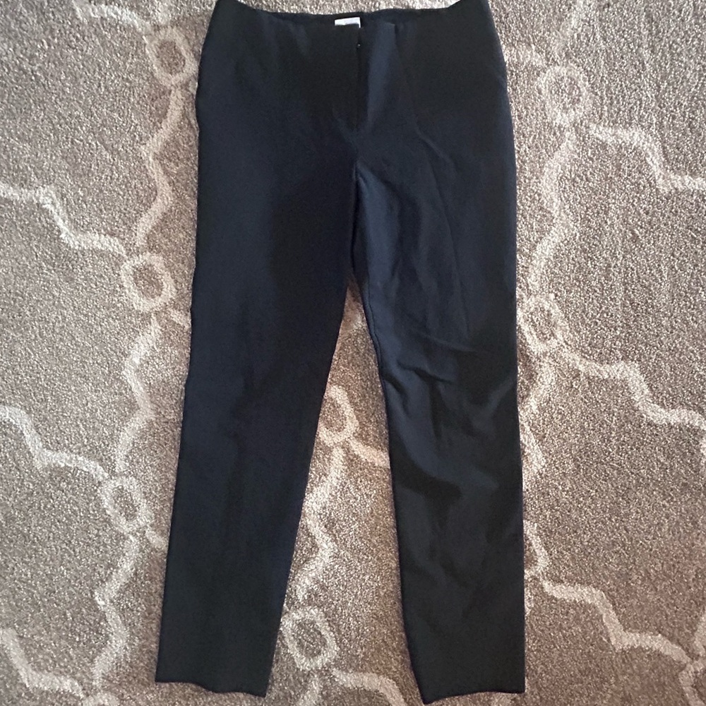 Armani Collezioni Black Straight Stretch Dress Pants